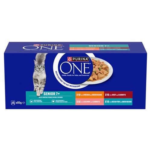 Purina One Senior 7+ Mini Fillets Mixed Selection Wet Cat Food