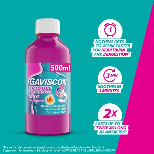 Gaviscon Double Action Liquids Mint thumbnail 3