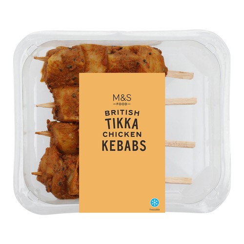 M&S Grill 4 Chicken Tikka Kebabs