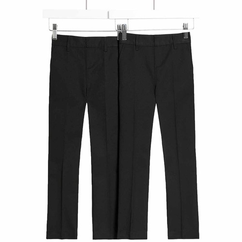 M&S Boys Slim Leg School Trousers, 3-4 Years, Black