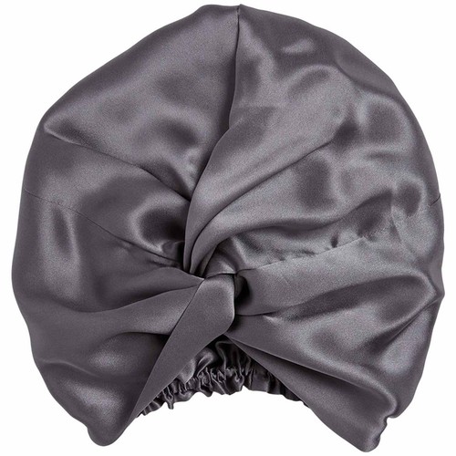M&S Collection Pure Mulberry Silk Hair Wrap, Charcoal thumbnail 3