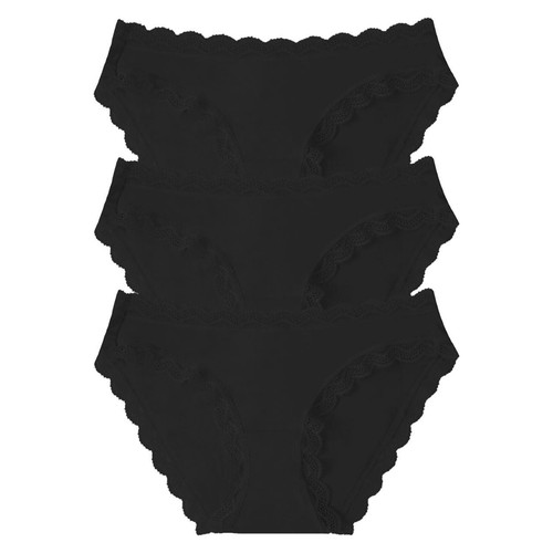 Stripe & Stare The Original Knicker Three Pack, Black, L