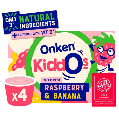 Onken KiddOs Raspberry & Banana Kids Yogurt