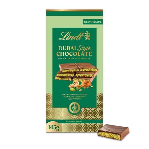 Lindt Dubai Style Milk Pistachio Chocolate Bar thumbnail 2