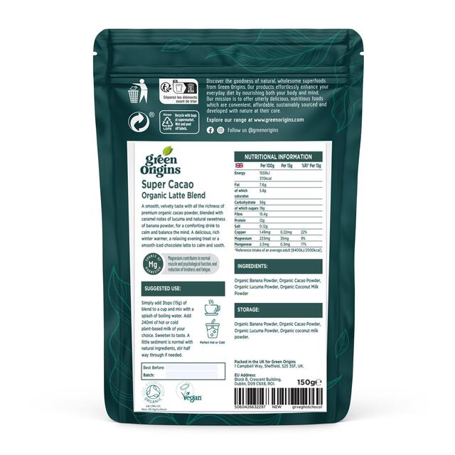 Green Origins Organic Super Cacao Hot Chocolate Blend  thumbnail 6