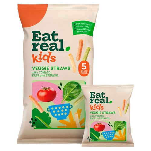 Eat Real Kids Multipack Veggie Straws Tomato Kale & Spinach