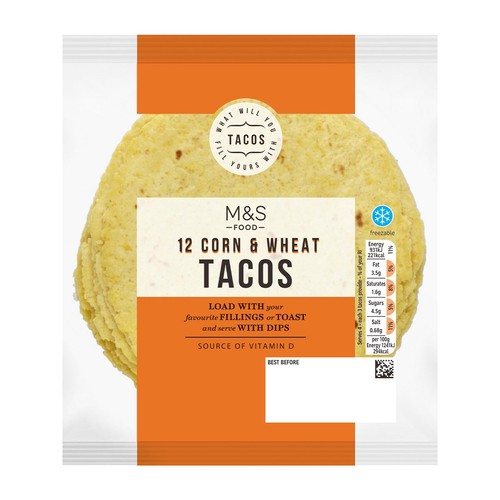 M&S 12 Corn & Wheat Tacos Serves 4 thumbnail 2