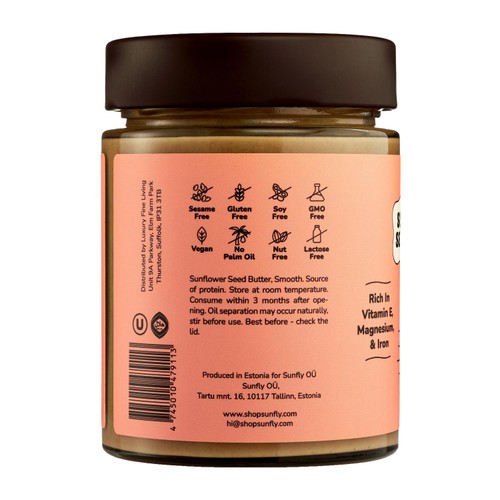 SUNFLY Sunflower Seed Butter, Smooth Spread thumbnail 3