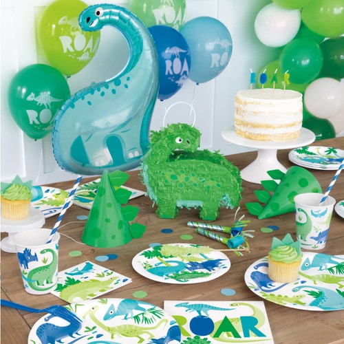 Blue & Green Dinosaur Party Napkins thumbnail 2