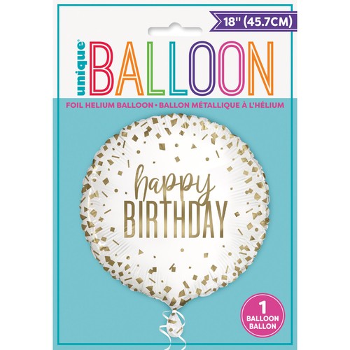 Confetti Gold Birthday Foil Balloon thumbnail 2
