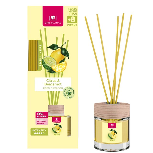 Cristalinas Reed Diffuser Citrus & Bergamot thumbnail 2