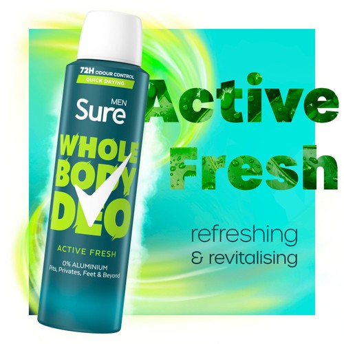 Sure Men Whole Body Active Fresh Deodorant thumbnail 2