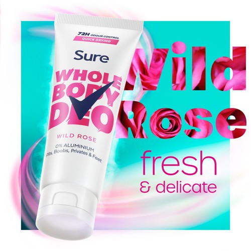Sure Women Whole Body Wild Rose Cream Deodorant thumbnail 2