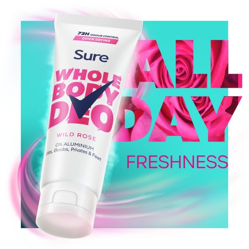 Sure Women Whole Body Wild Rose Cream Deodorant thumbnail 4