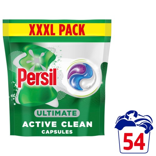 Persil Ultimate Active Clean Laundry Washing Detergent Capsules 54 Washes