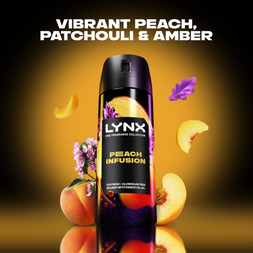 Lynx Fine Fragrance Collection Premium Deodorant Bodyspray Peach Infusion thumbnail 2
