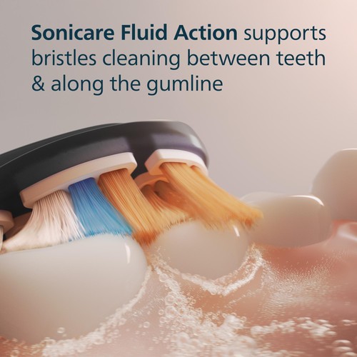 Philips Sonicare Genuine A3 Premium All-in-One Brush Head, Black, 2+1 Pack thumbnail 6