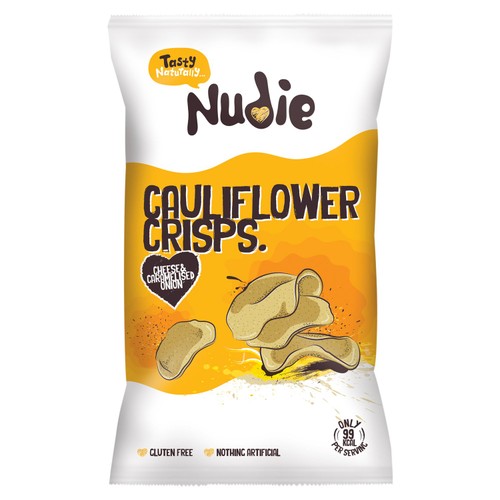 Nudie Cauliflower Crisps with Cheese and Caramelised Onion