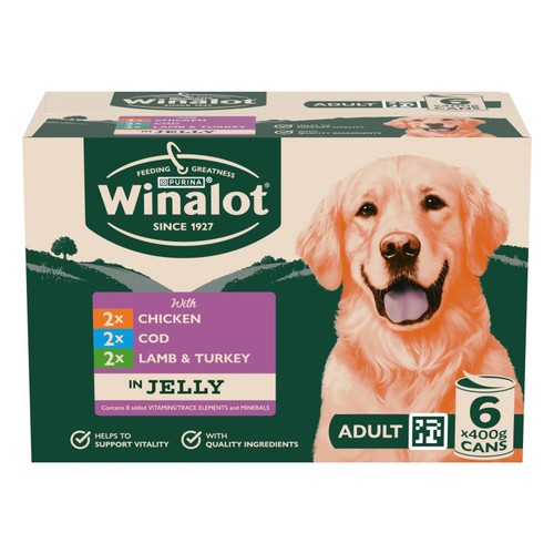 Winalot Classics Mixed in Jelly Wet Dog Food Can