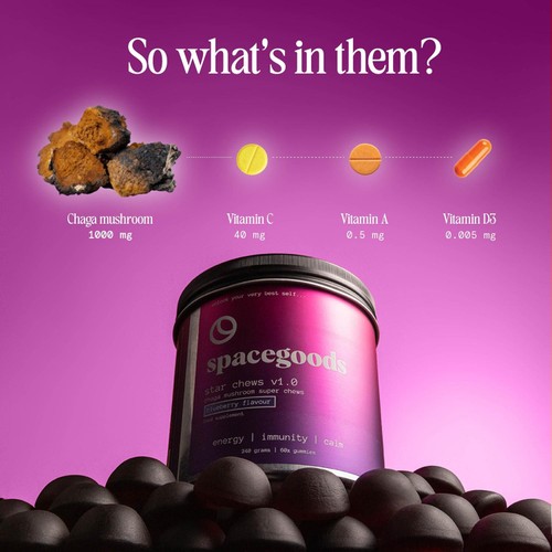Spacegoods Immunity Chaga Mushroom Star Gummies thumbnail 3