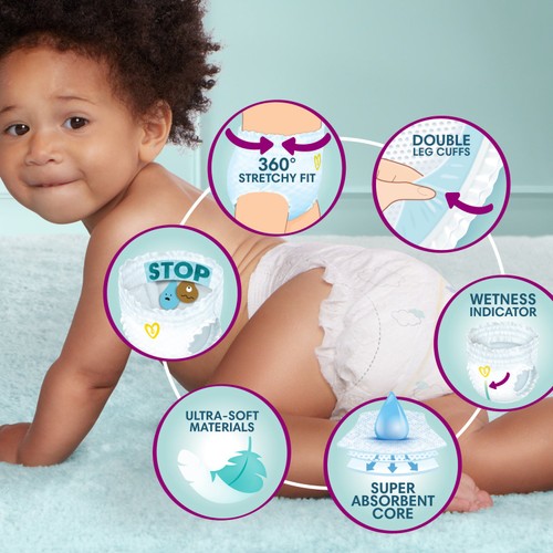 Pampers New Baby Nappy Pants Size 3 Jumbo thumbnail 3