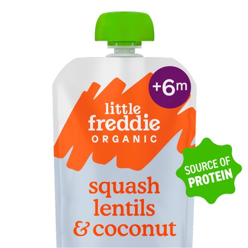Little Freddie Organic Butternut Squash Baby Food Pouch 6+ Months thumbnail 2