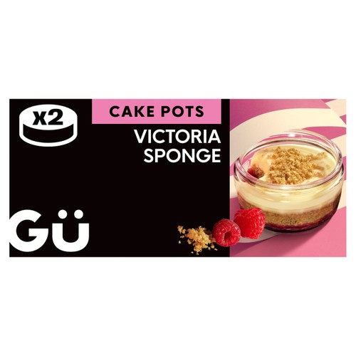 Gu Victoria Sponge Cake Pots 2x74g