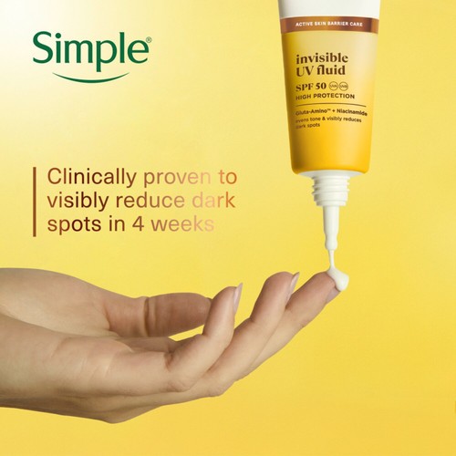 Simple Invisible UV Face Fluid Moisturiser SPF50 thumbnail 4