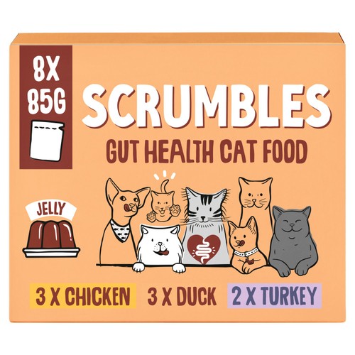 Scrumbles Grain Free Wet Cat Jelly Pouch Meat Selection thumbnail 2