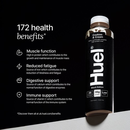 Huel Black Edition Ready To Drink Cookies & Cream thumbnail 5