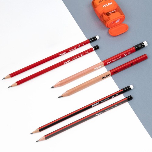 MILAN Box 12 HB hexagonal graphite pencils with eraser thumbnail 2