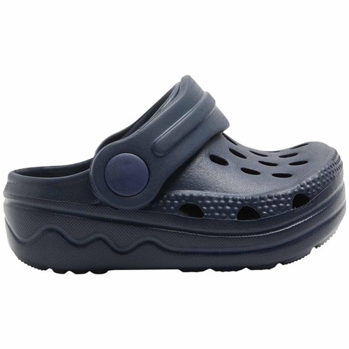 M&S Kids Plain Holiday Clog, 8S, Indigo thumbnail 3