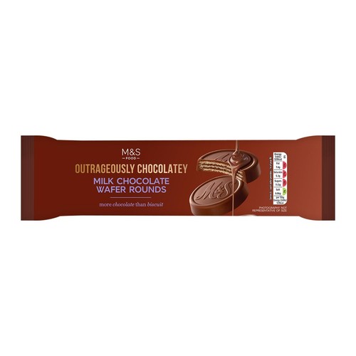 M&S Outrageously Chocolatey Milk Chocolate Wafer Rounds thumbnail 2