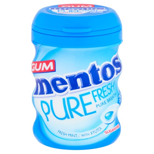 Mentos Gum Pure Fresh Freshmint Sugar Free Chewing Gum Bottle thumbnail 3