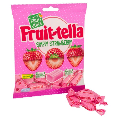 Fruittella Simply Strawberry Chews Sweets Sharing Bag thumbnail 2