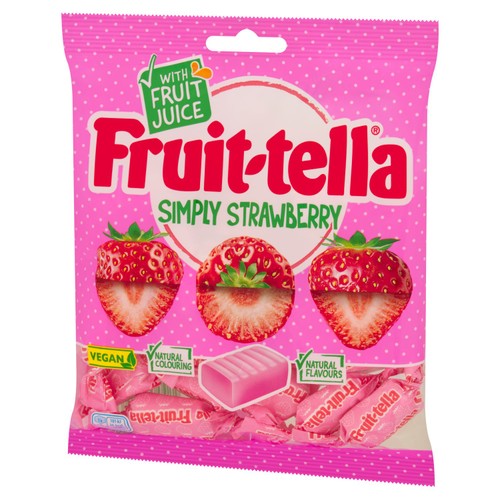 Fruittella Simply Strawberry Chews Sweets Sharing Bag thumbnail 3
