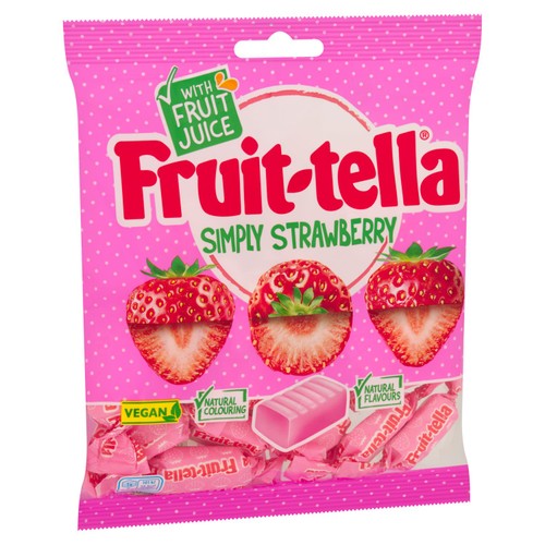 Fruittella Simply Strawberry Chews Sweets Sharing Bag thumbnail 5