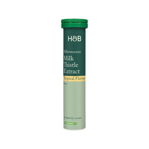 Holland & Barrett Effervescent Milk Thistle Extract 100mg Tablets Tropical