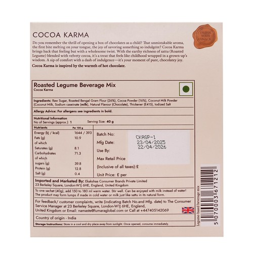 Lumara Cocoa Karma roasted chana sattu chocolate drink thumbnail 5