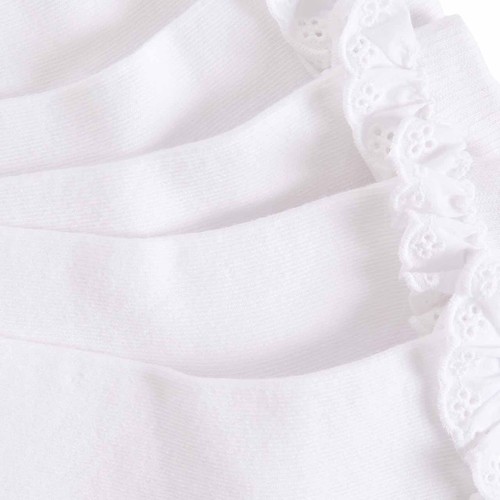 M&S Girls, Frill Socks, Size 4-7 Large, White thumbnail 2