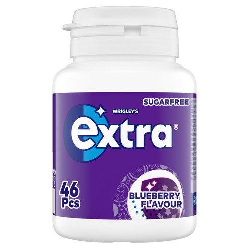 Wrigley's Extra Blueberry Flavour Sugarfree Chewing Gum Bottle