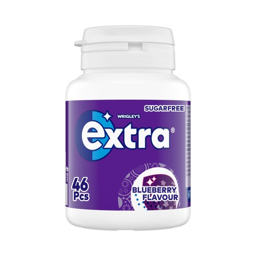 Wrigley's Extra Blueberry Flavour Sugarfree Chewing Gum Bottle thumbnail 2