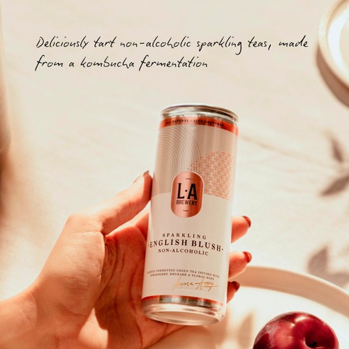 LA Brewery Non-Alcoholic English Blush Kombucha thumbnail 2