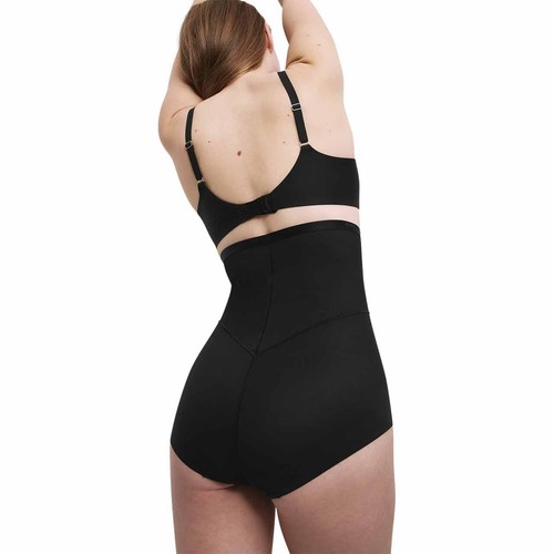 M&S Womens, Light Control Sheer Waist Cincher, 12, Black thumbnail 4