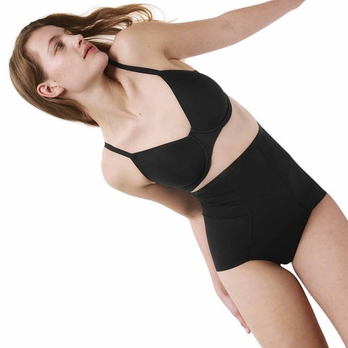 M&S Womens, Light Control Sheer Waist Cincher, 12, Black thumbnail 5