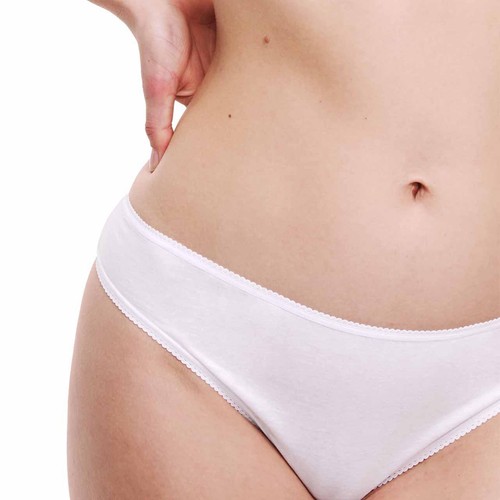 M&S Womens Pure Cotton Bikini Knickers, 10, White thumbnail 2