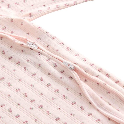M&S Autumnal Floral Popper Footed Sleepsuit, 2-3 Years, Pale Blush thumbnail 4