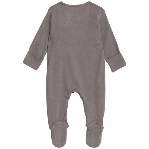 M&S Collection Girls, Cotton Striped & Plain Sleepsuits, 0-3 Months, Grey thumbnail 5