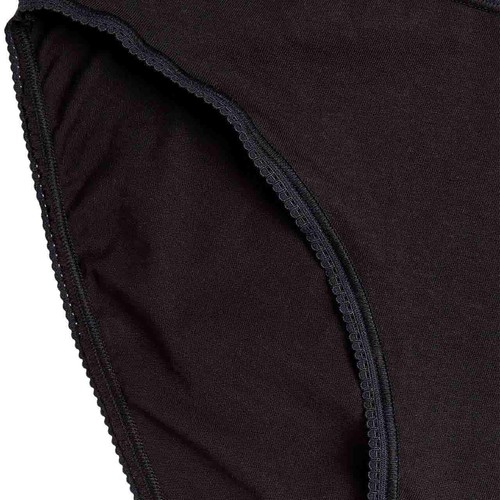 M&S Collection Womens, Pure Cotton Bikini Knickers, Size 16, Black thumbnail 3