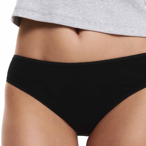 M&S Collection Womens, Pure Cotton Bikini Knickers, Size 14, Black
